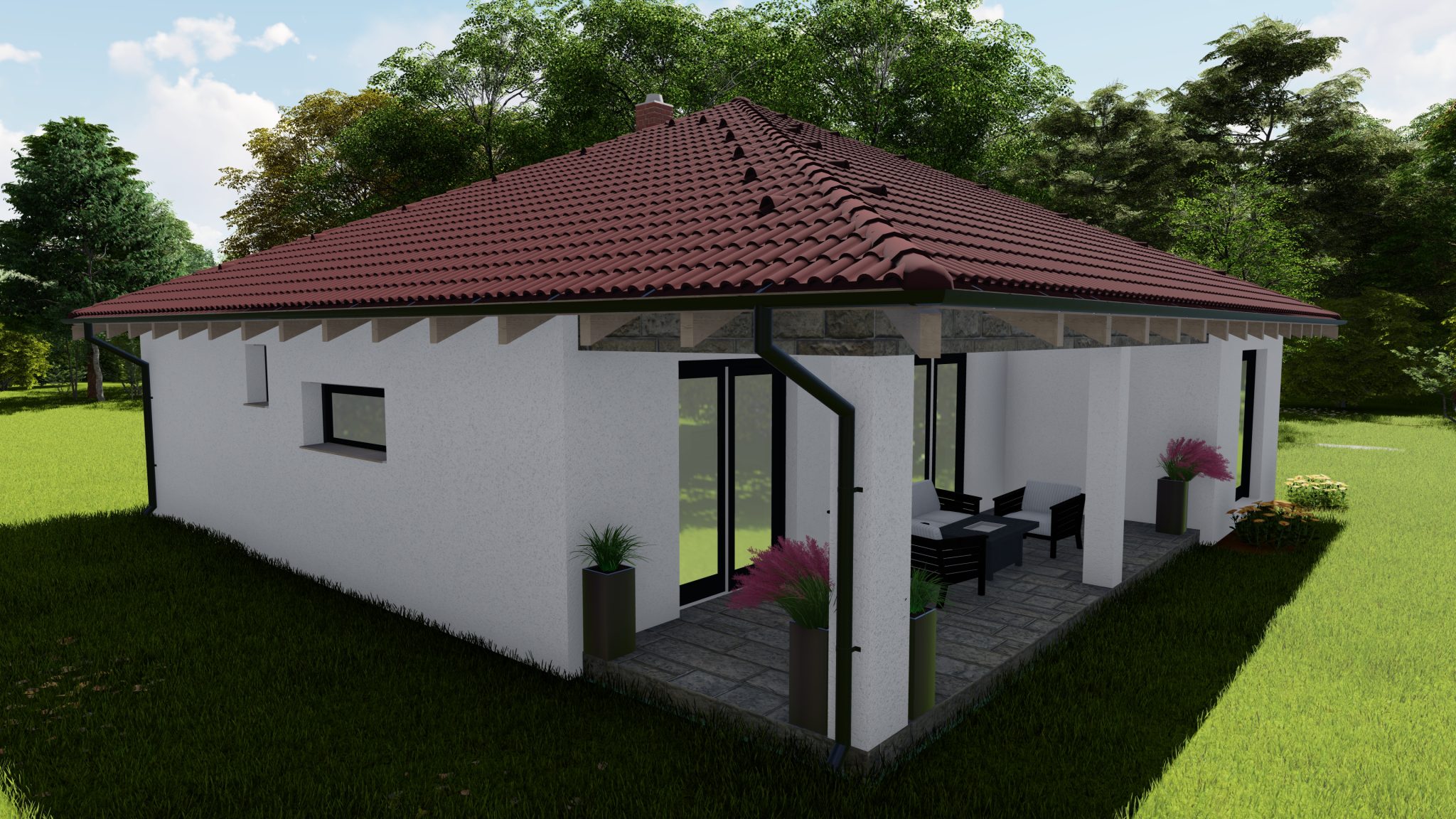 Bungalov Bungalov Domy Moderný Bungalov dom