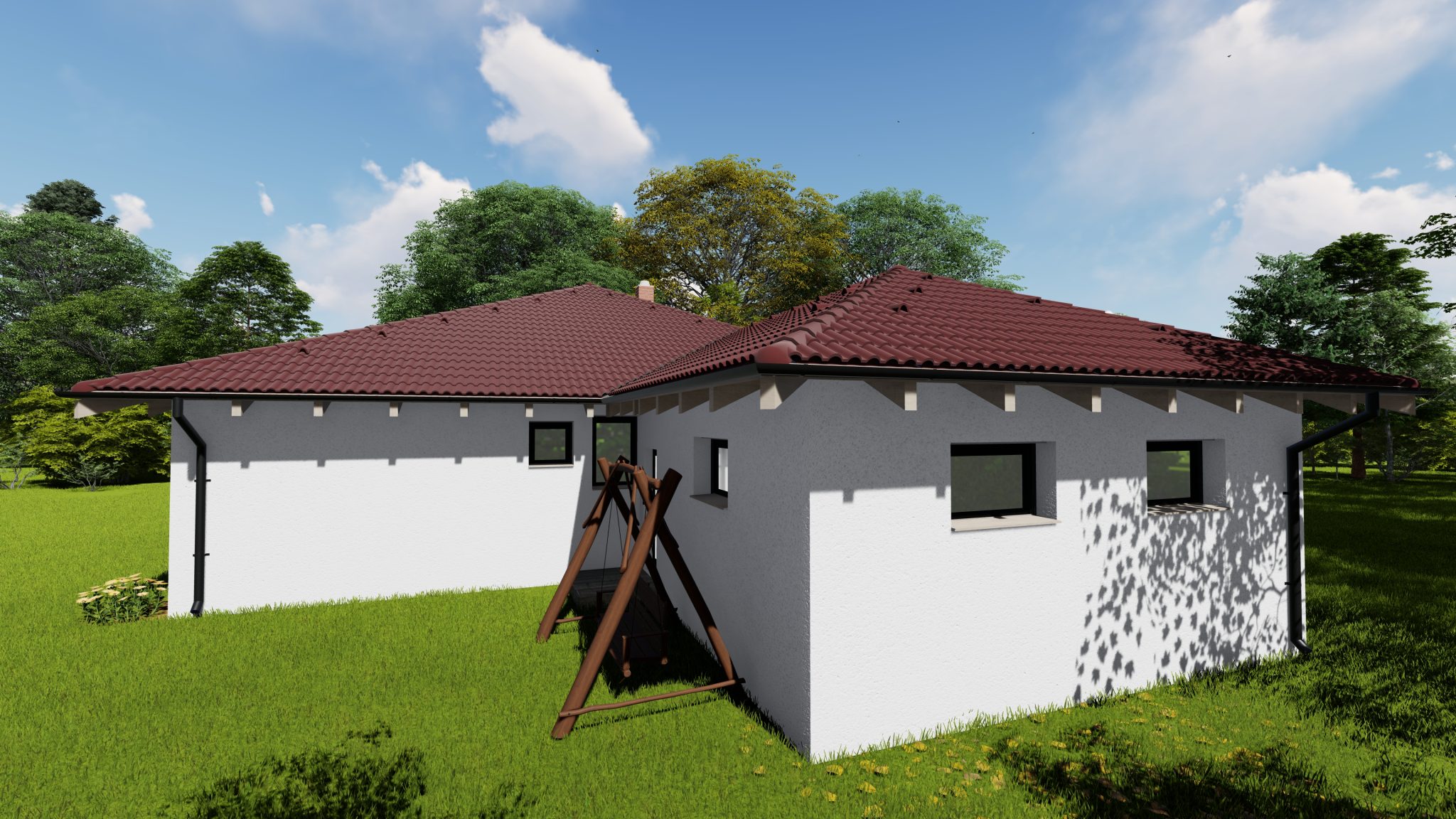 Bungalov Bungalov Domy Moderný Bungalov dom
