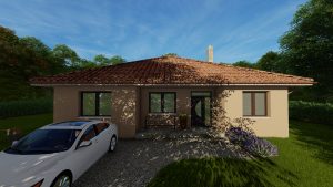Bungalov Bungalov Domy Moderný Bungalov dom Projekt domu