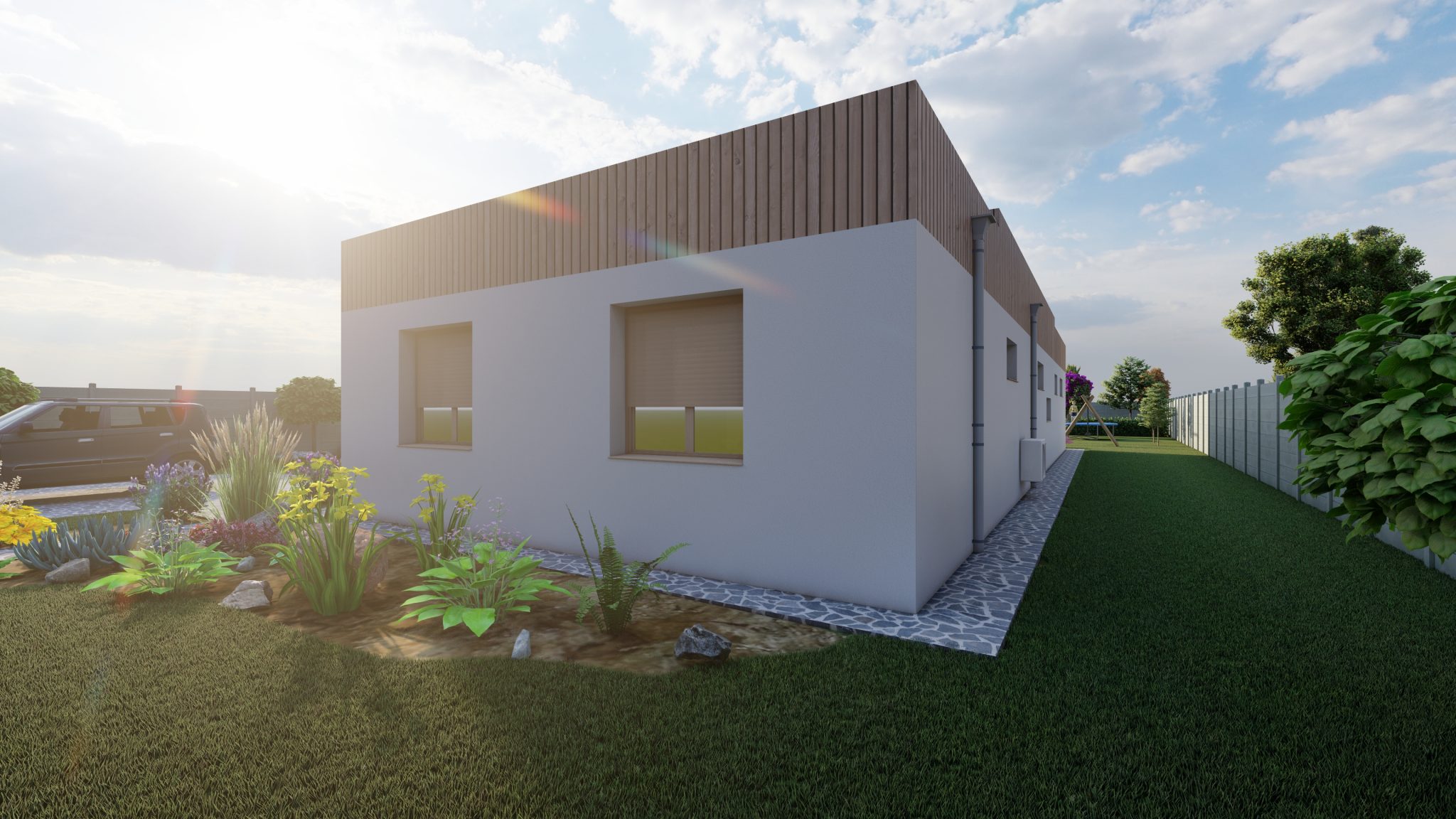 Bungalov Bungalov Domy Moderný Bungalov dom