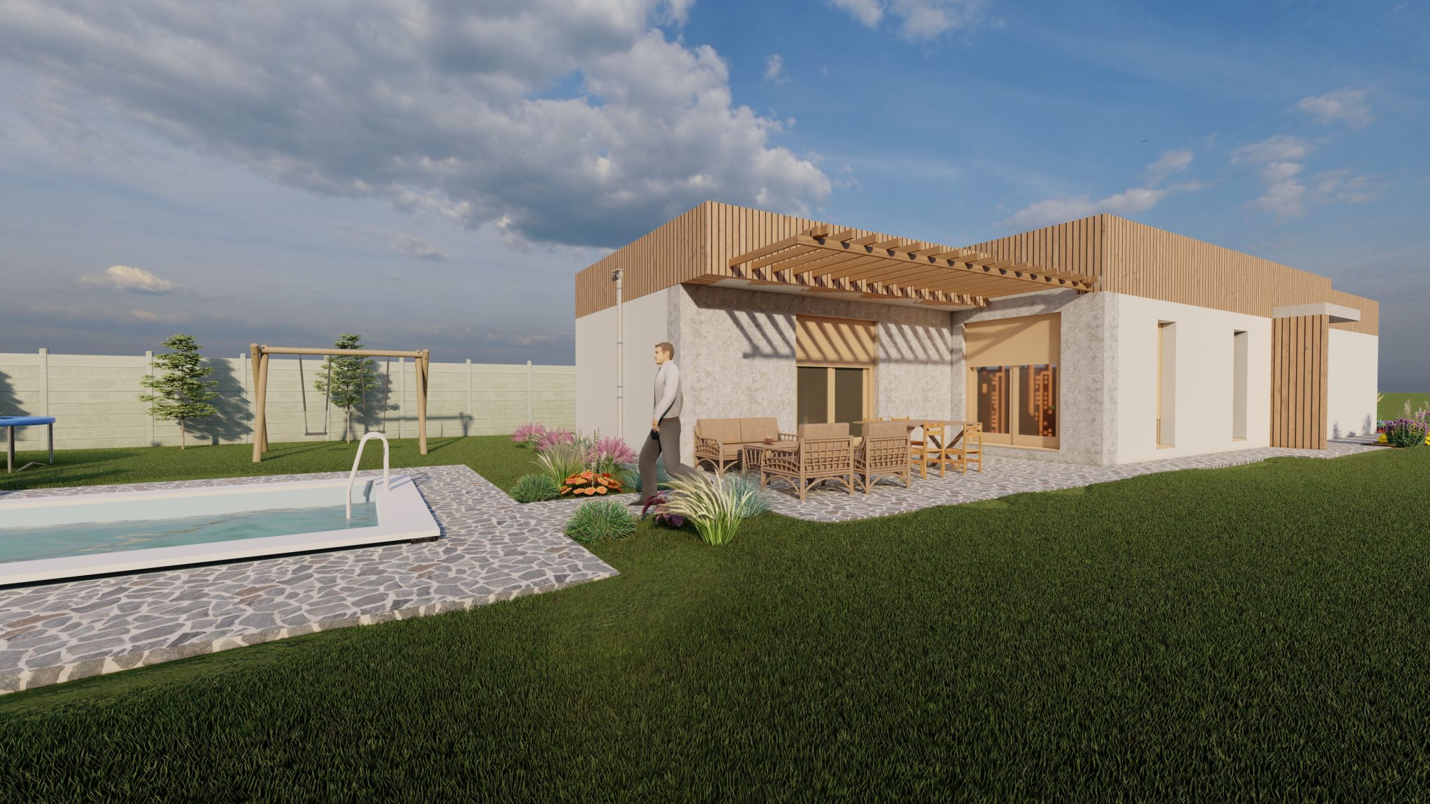 Bungalov Bungalov Domy Moderný Bungalov dom