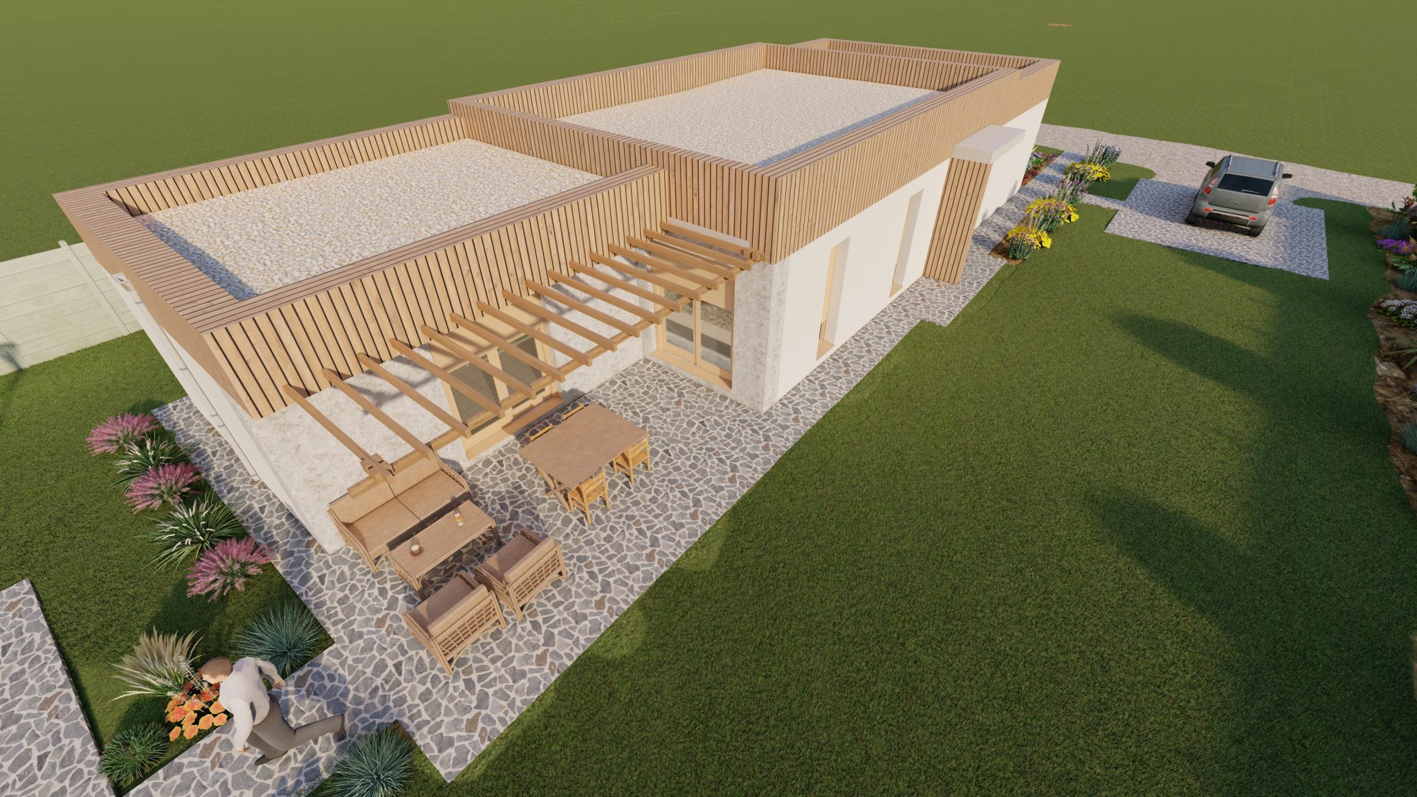 Bungalov Bungalov Domy Moderný Bungalov dom